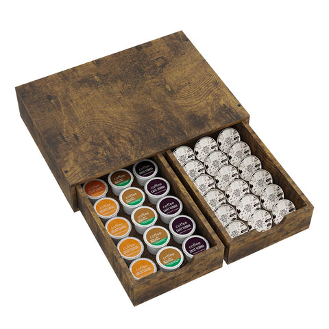 Simple Trending K Cup Organizer front view in wood for easy access