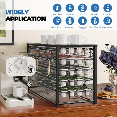 Simple Trending K-Cup storage keeps pods organized and accessible.