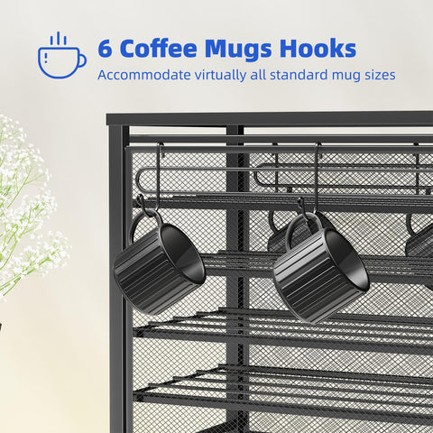Simple Trending sturdy metal-frame organizer supports heavy coffee makers.