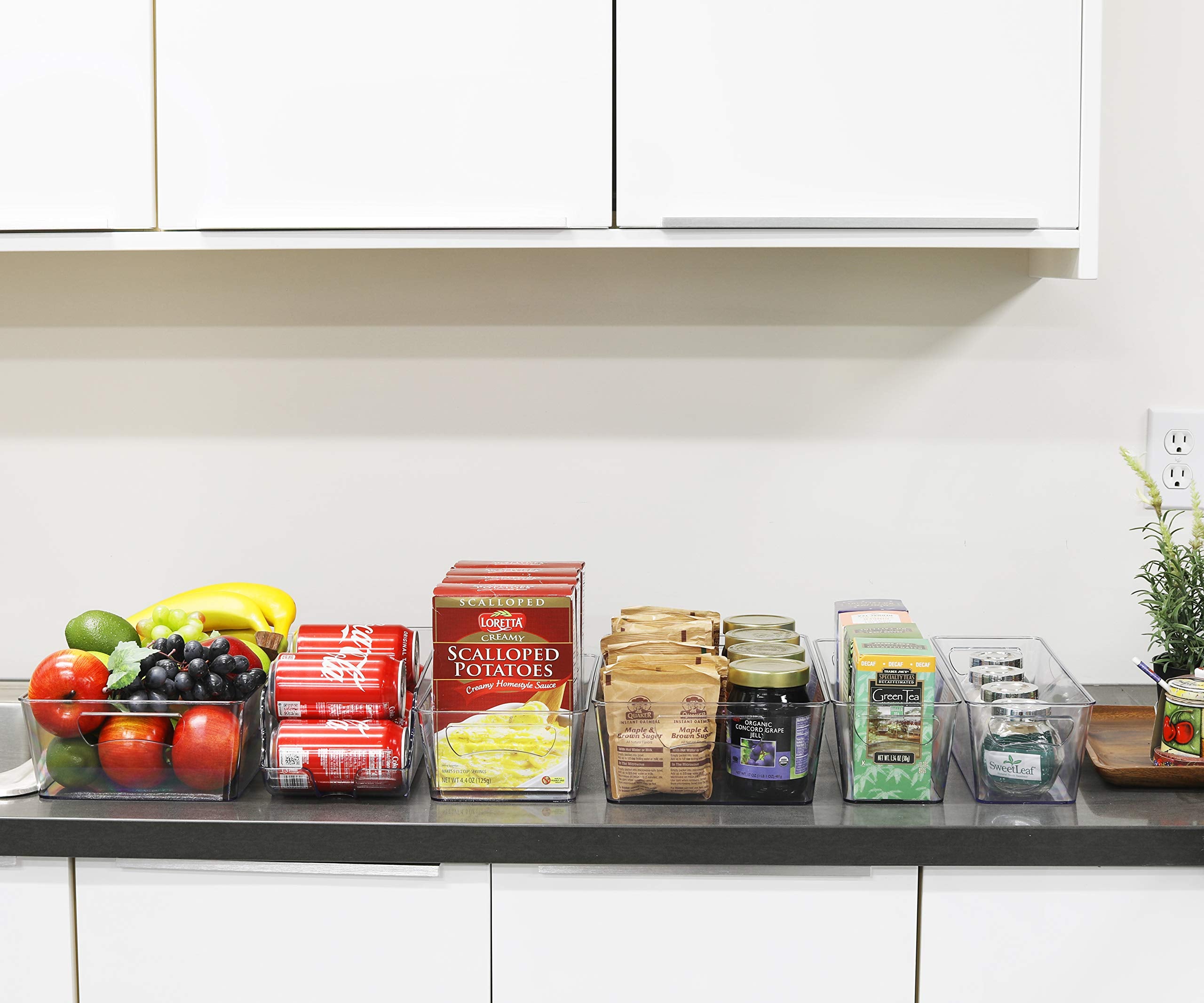 Simple Houseware clear bins organizing a fridge scene