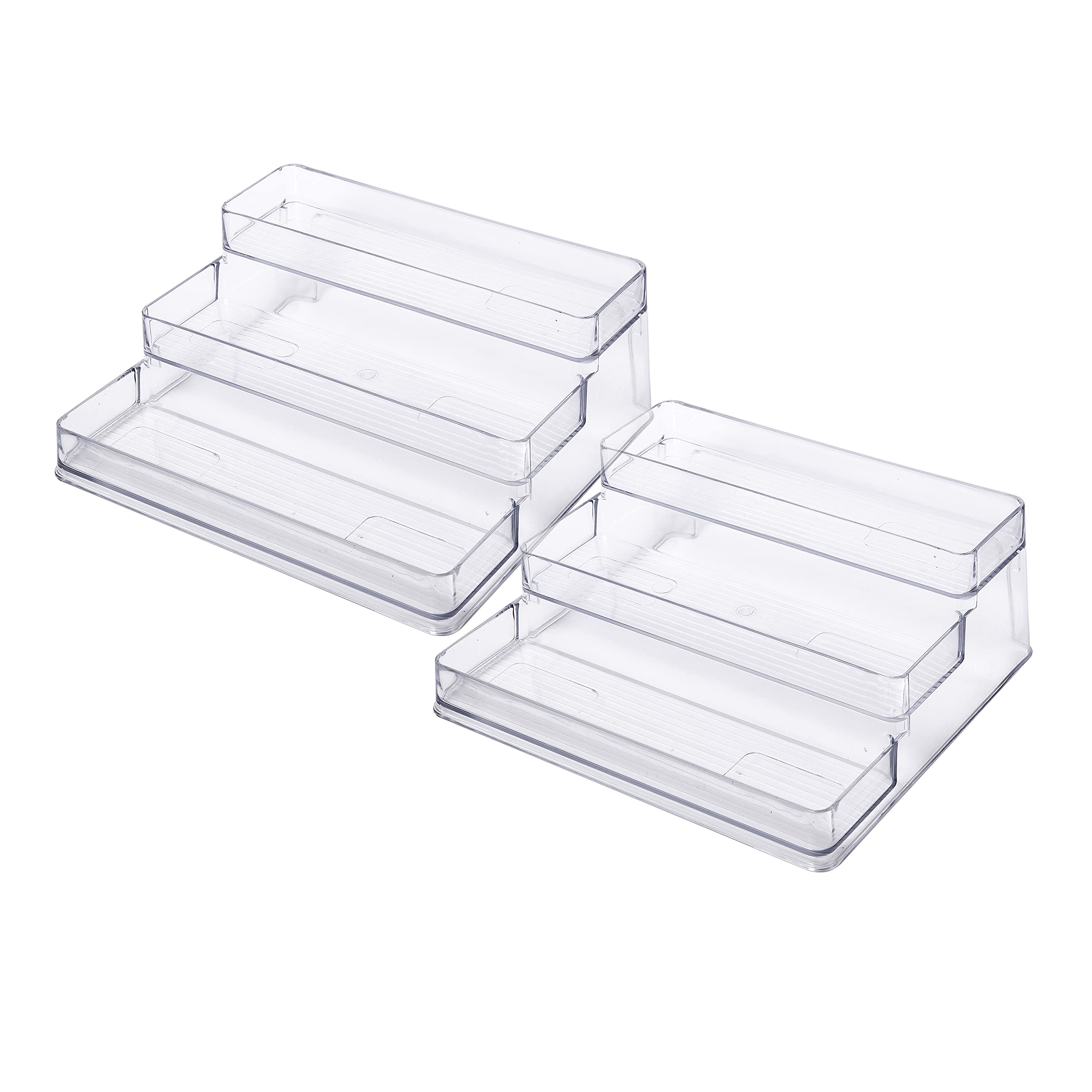 SIMPLEMADE 3-tier spice rack on desk for organized office supplies.