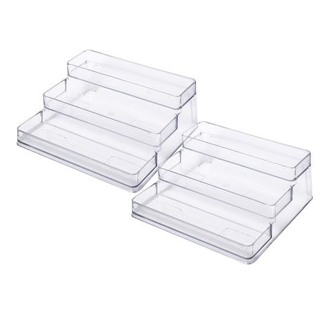 SIMPLEMADE 3-tier spice rack on desk for organized office supplies.