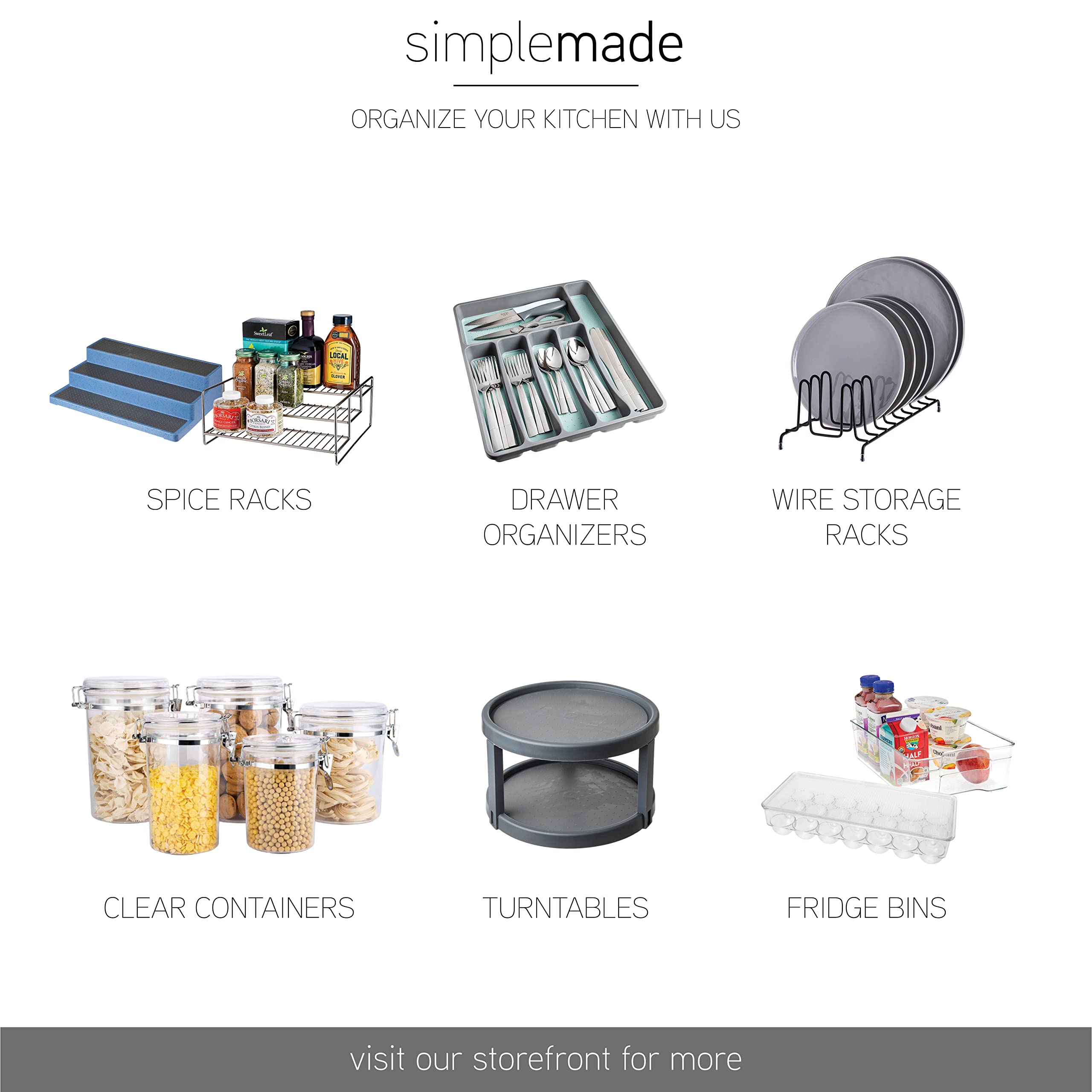 SIMPLEMADE 3-tier spice rack in playroom for crafts storage.