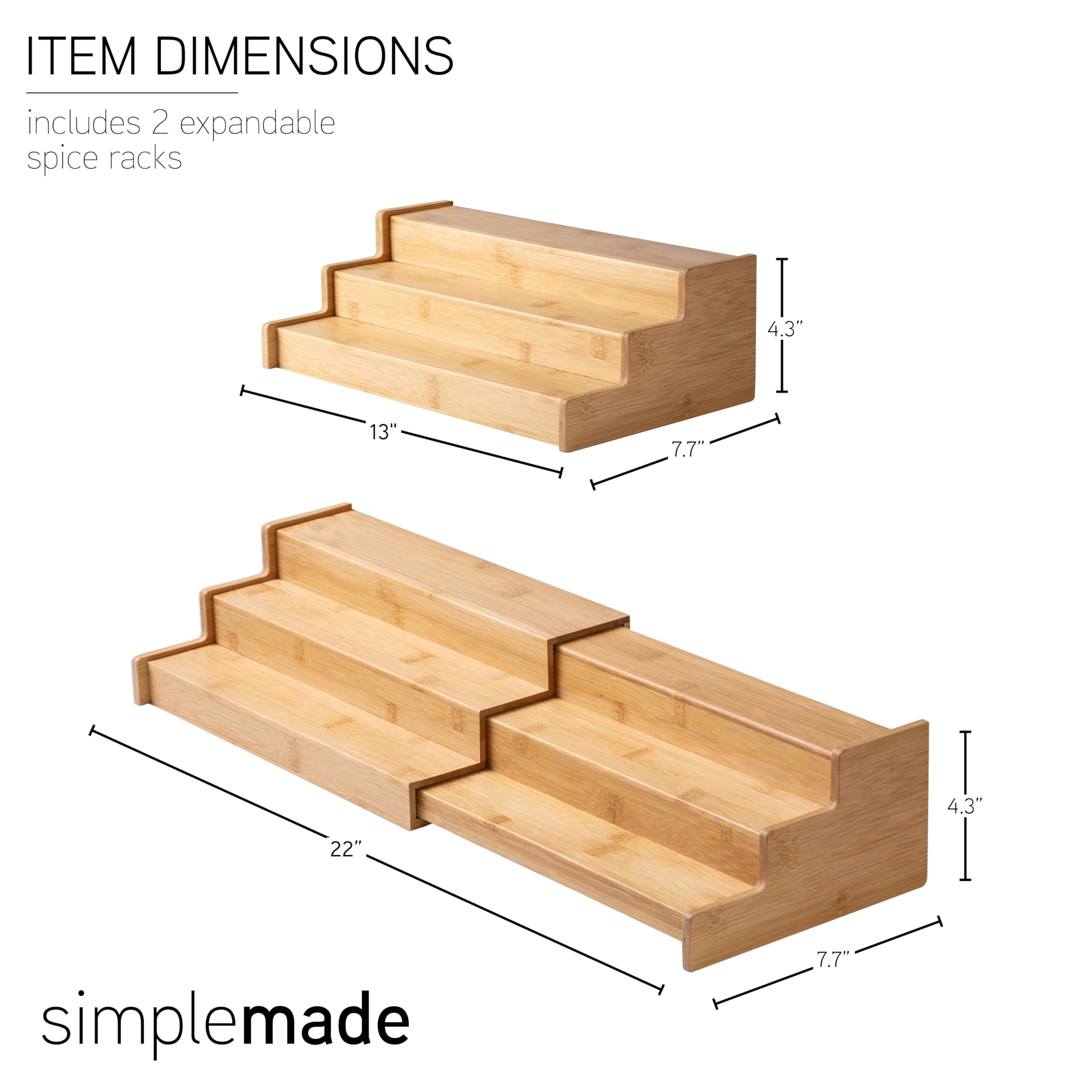 SIMPLEMADE bamboo close-up highlights natural finish and easy-clean surface.