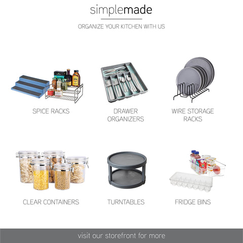 SIMPLEMADE expandable bamboo rack supports growing spice collections and craft items.