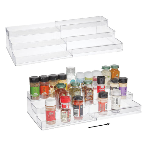 SIMPLEMADE three-tier spice rack on the counter for easy access.