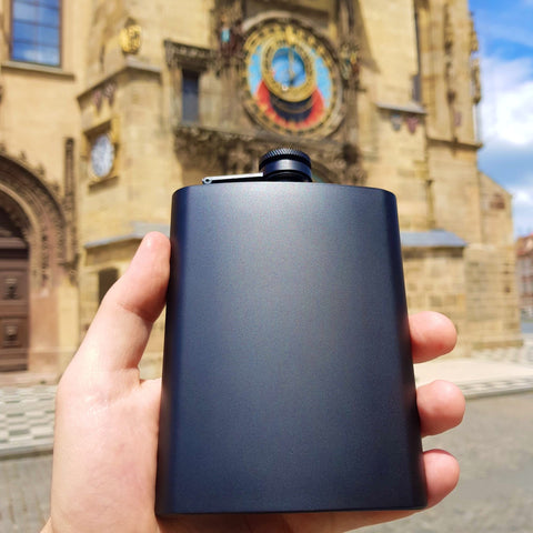 Simpler Life on-the-go flask setup ideal for quick liquor transport.