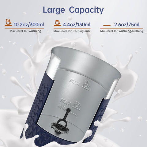 SimpleTASTE Milk Frother large-capacity interior for preparing hot drinks.