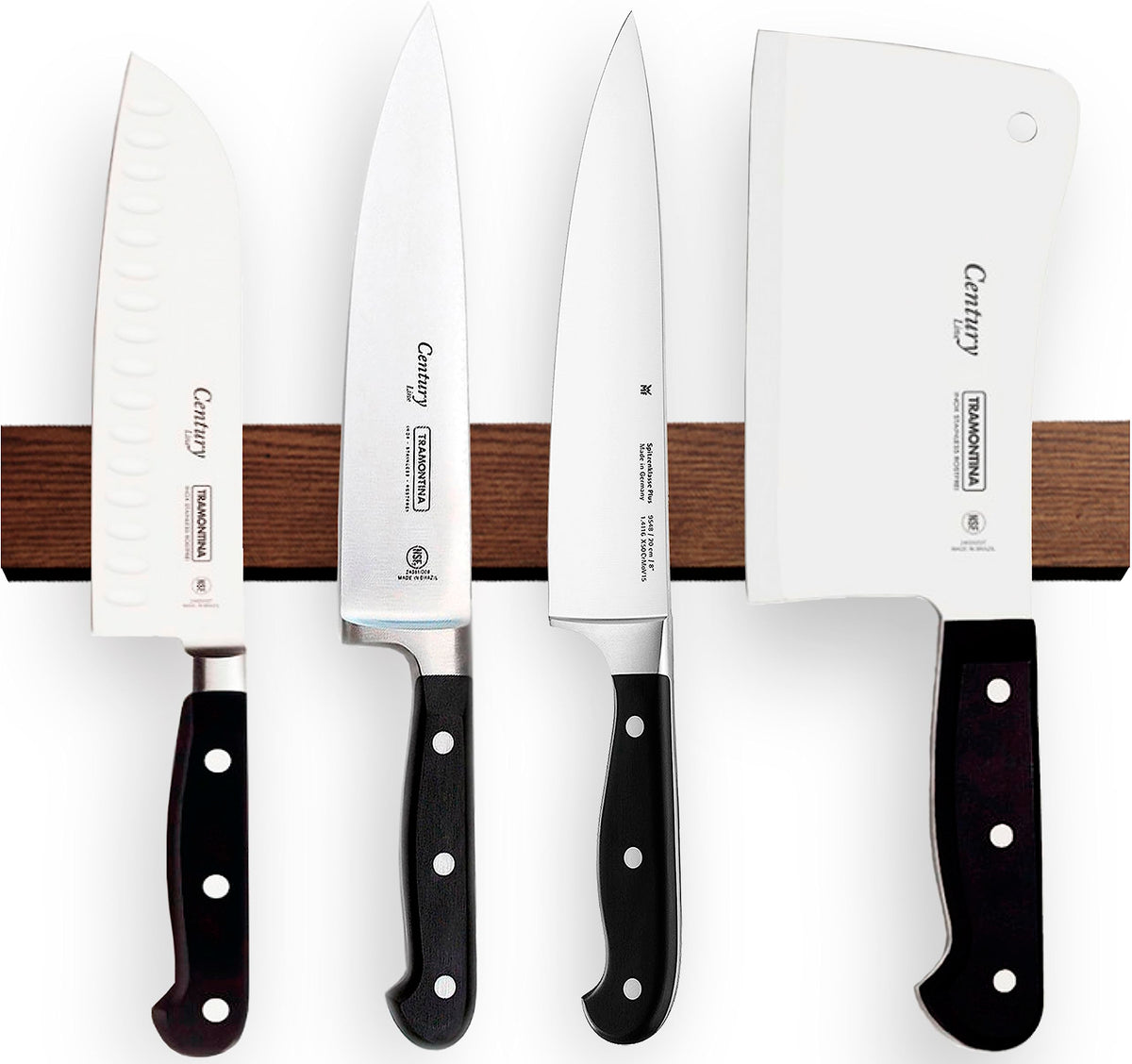SimpleUsefulThings knife strip on wall with strong magnets for safe, accessible knives