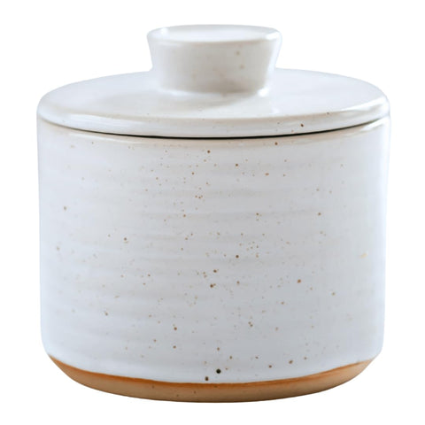 Simply Caroline butter crock with water seal keeps butter soft and spreadable