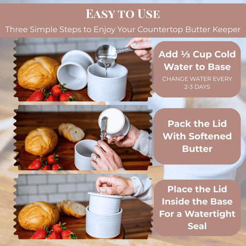 Gift-ready packaging of Simply Caroline butter crock