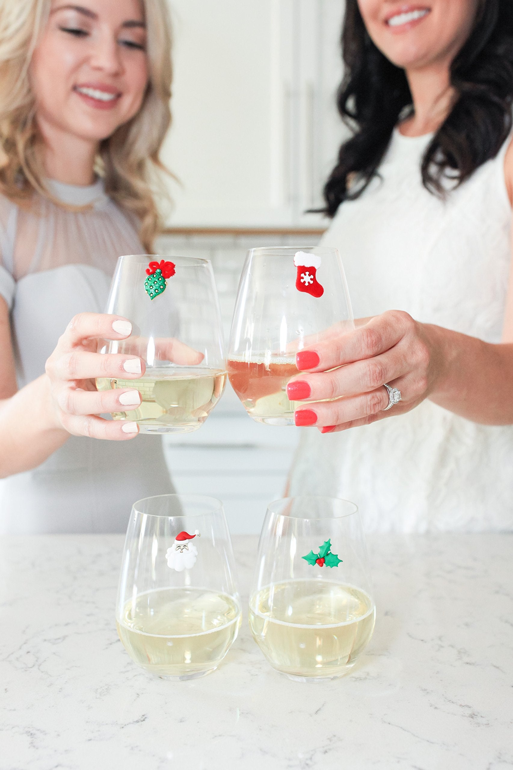 Simply Charmed cocktail markers set helps guests distinguish drinks during festive celebrations.