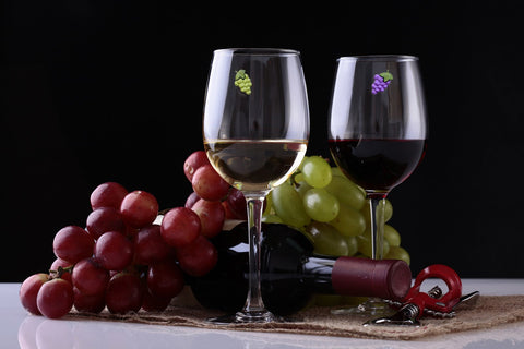Simply Charmed Magnetic Wine Glass Charms presented as a thoughtful host gift