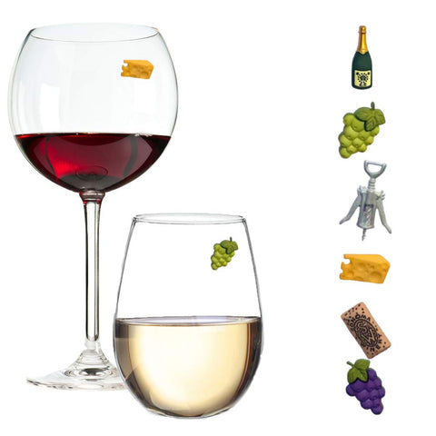 Simply Charmed Magnetic Wine Glass Charms set6 packaging for gifting and easy identification