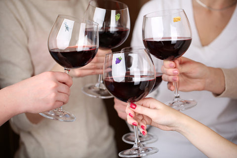 Magnetic Wine Glass Charms by Simply Charmed on stemless glasses for versatile use
