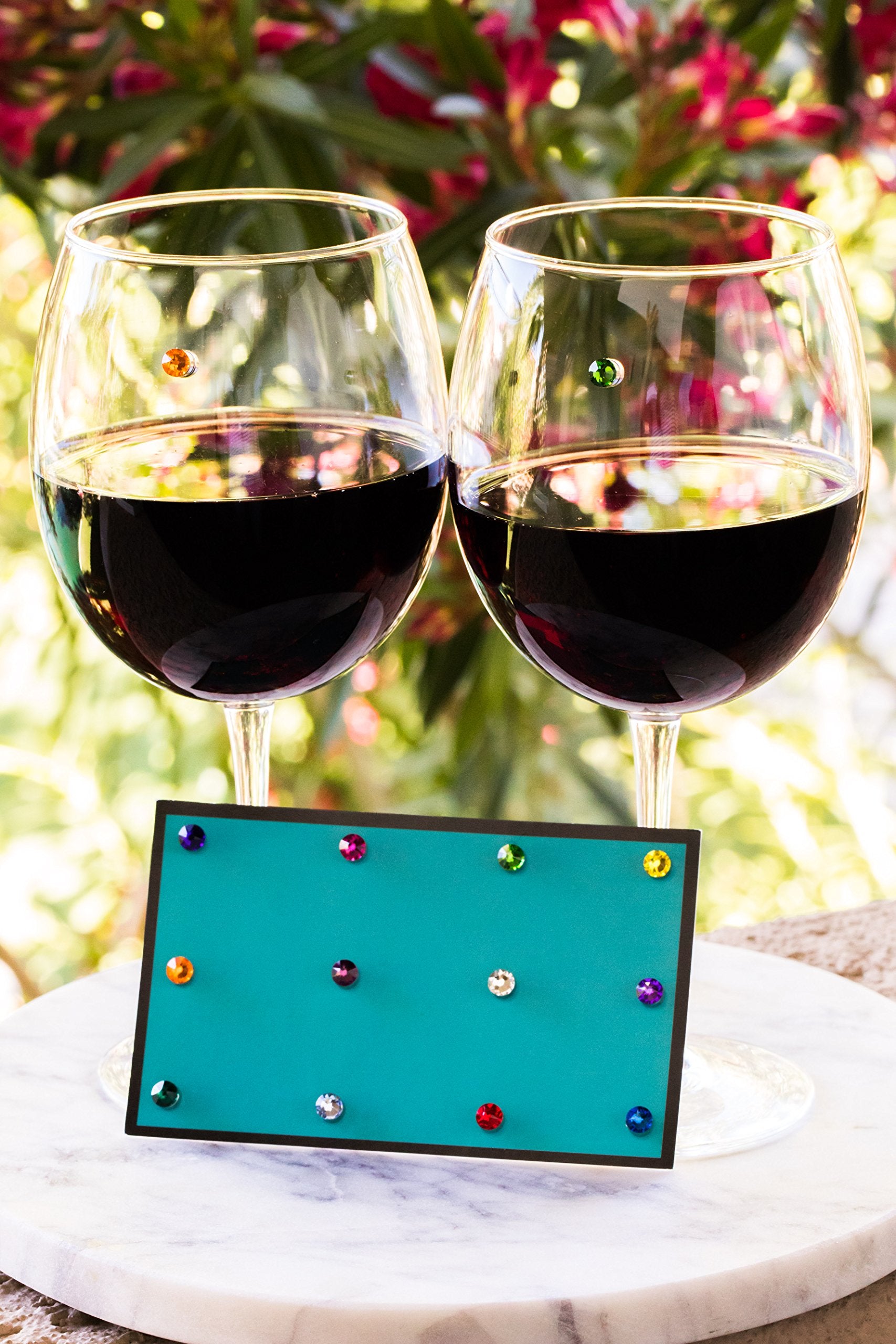 Gift-ready Simply Charmed wine charms with storage box