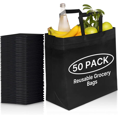 Simply Cool bulk black reusable bags for everyday shopping and storage