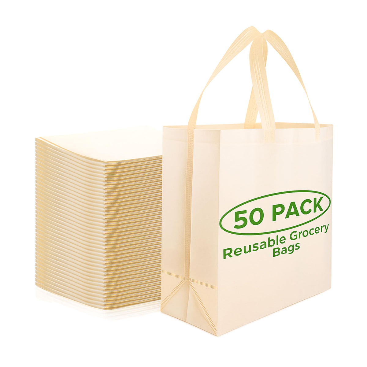 Simply Cool reusable bag with strong stitching for heavy groceries.