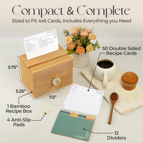 Simply Daisy 12 dividers arranged to categorize recipes for quick lookup.