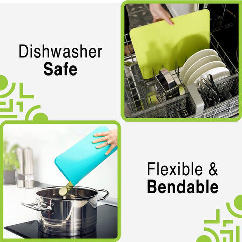 Simply Genius dishwasher-safe cutting boards simplify cleanup after meals.