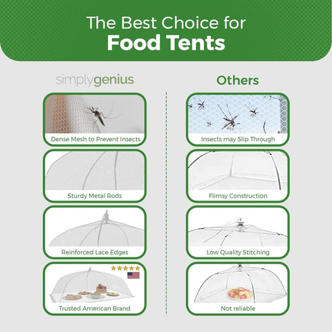 Simply Genius pop-up mesh cover for camping keeps snacks bug-free and fresh
