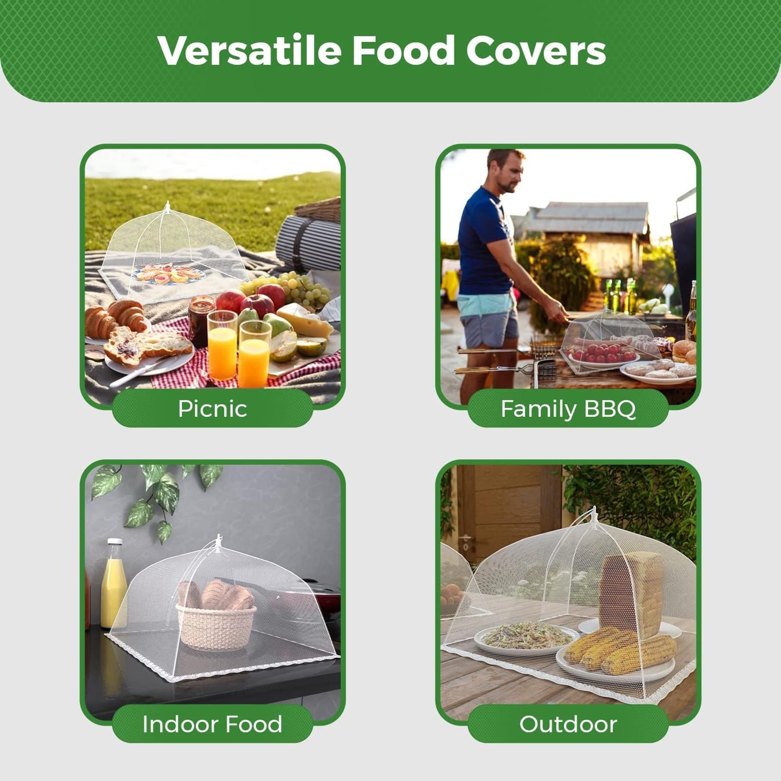 Simply Genius pop-up mesh food cover collapsed for quick storage after a family picnic