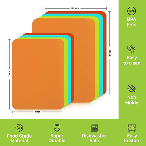 Simply Genius textured surface cutting mats improve grip and knife control during chopping.