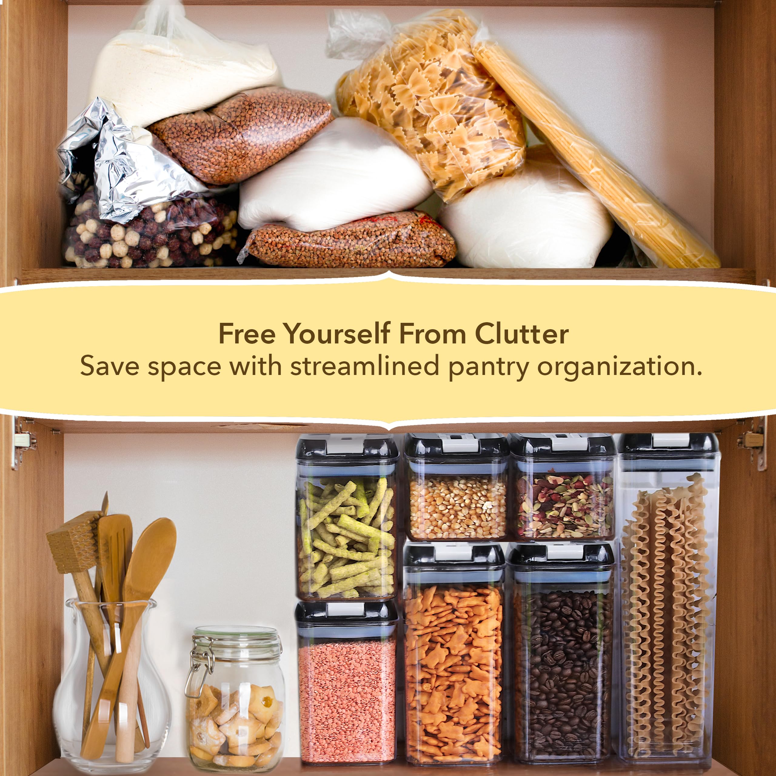 Simply Gourmet 8-cup capacity container ready for flour or sugar in a tidy setup