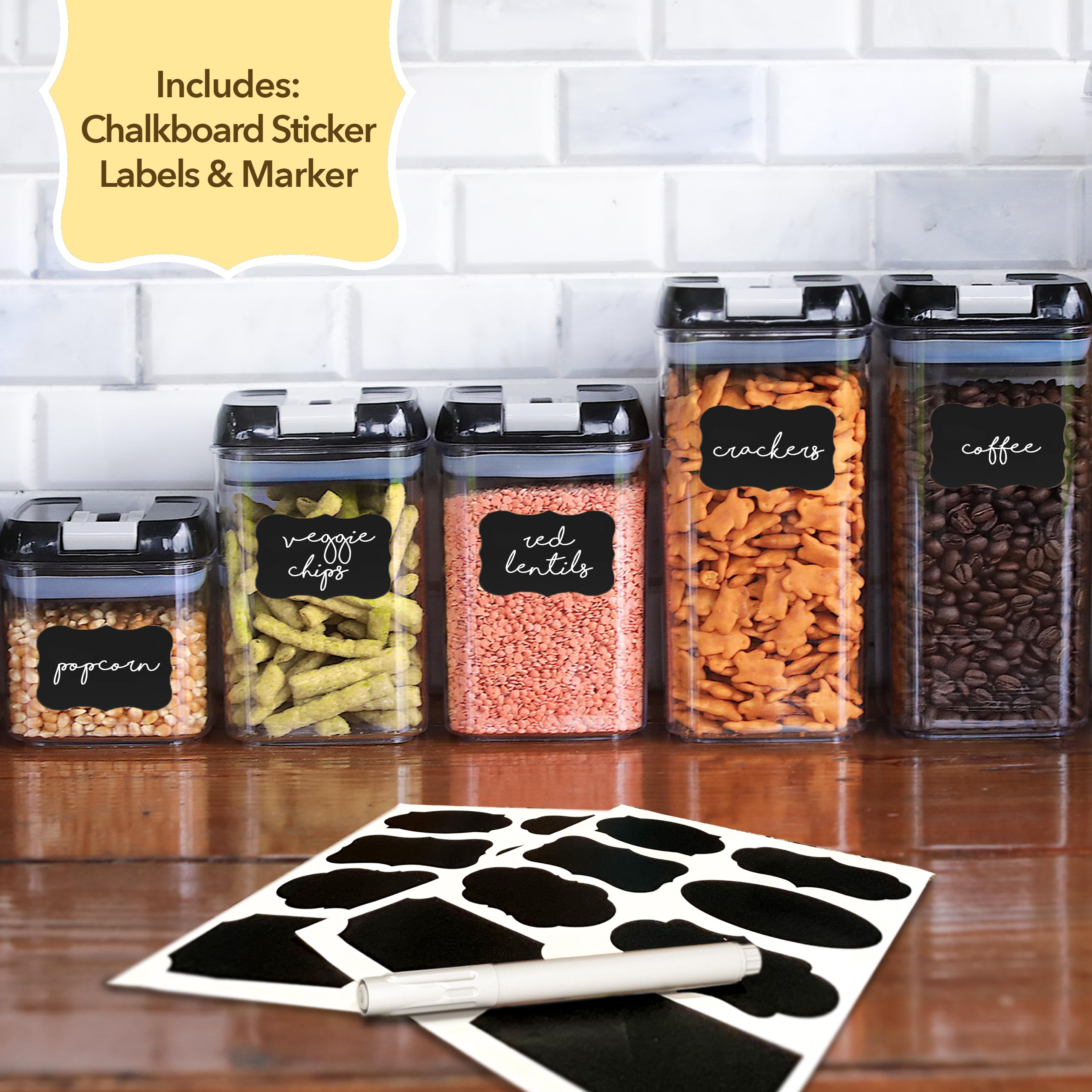 Simply Gourmet clear walls let you see contents at a glance to reduce waste