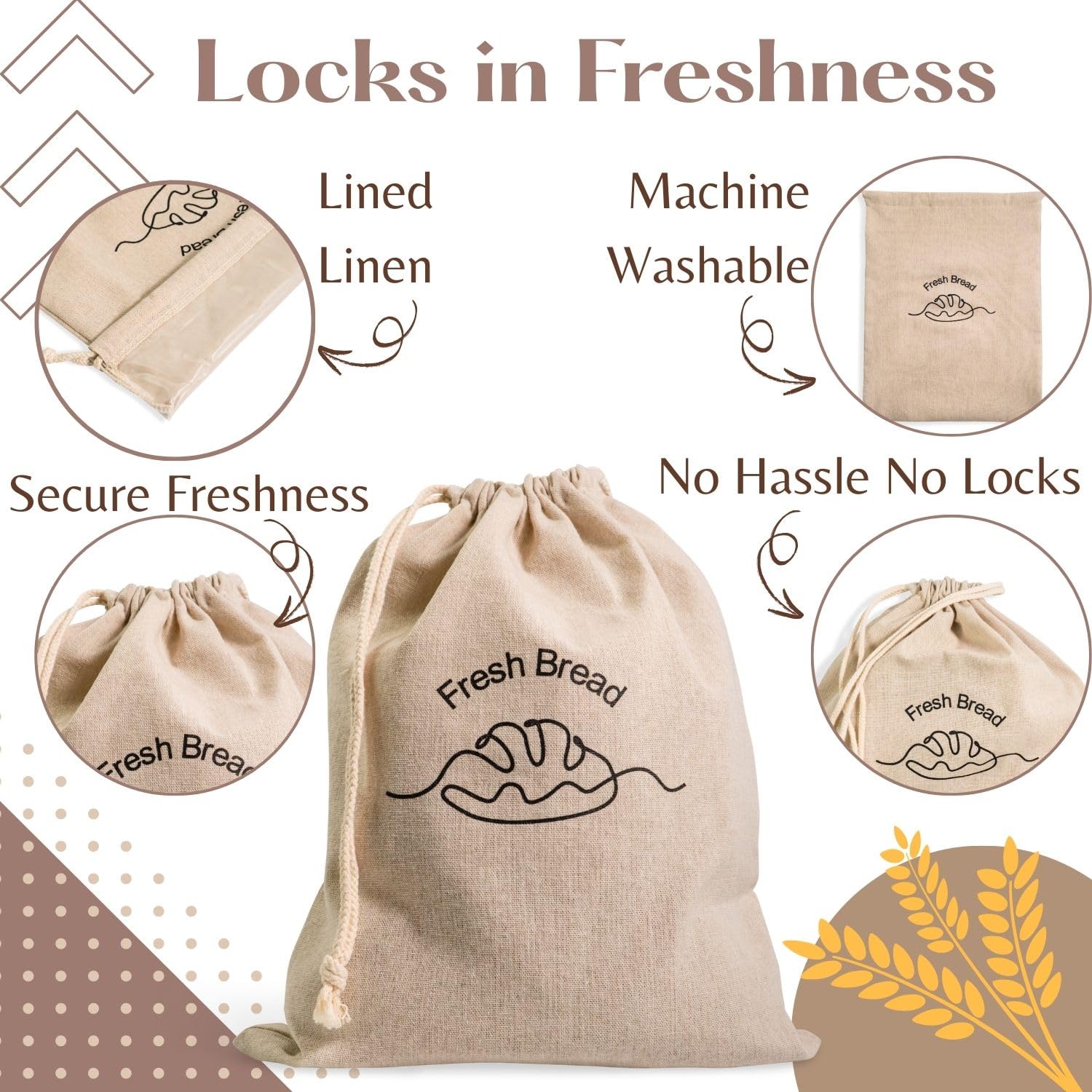 Simply H&K machine-washable bread bags for quick cleanup