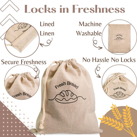 Simply H&K machine-washable bread bags for quick cleanup
