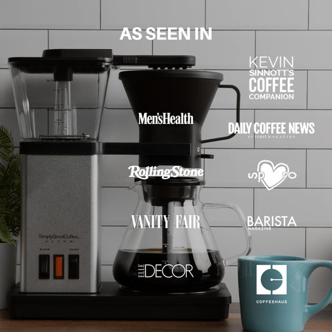 Simply Good Coffee with stainless steel accents for durable, stylish appeal