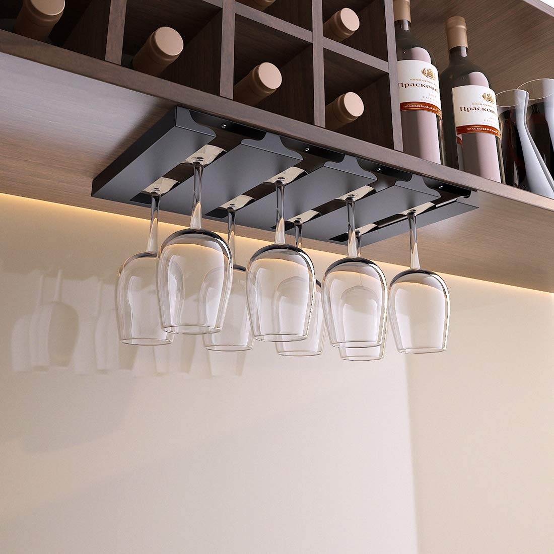 SIMVE stainless steel rack with 4 rows, rust-proof and easy to clean.