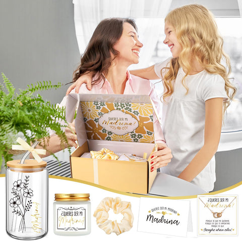 Singhoow godmother gift set gift box with presentation ready packaging.