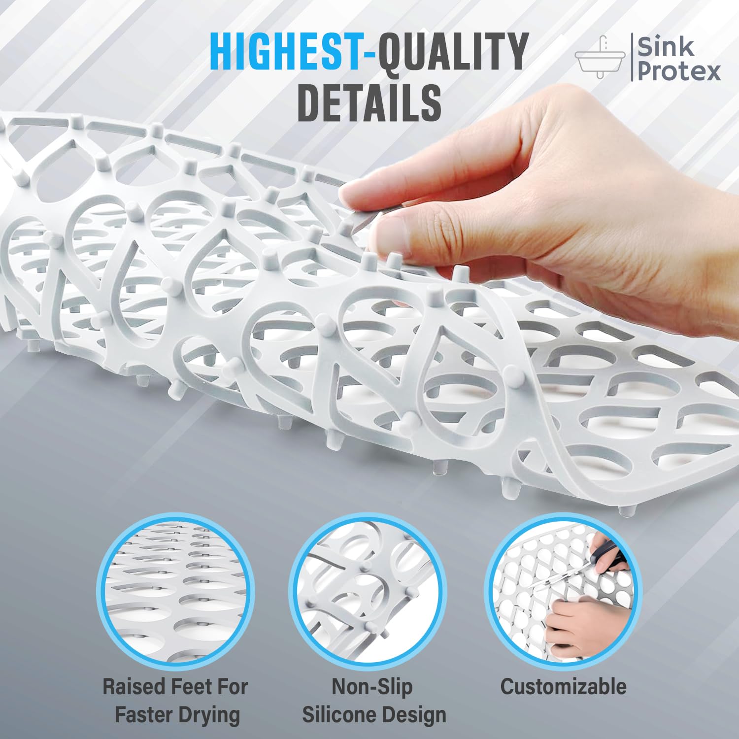 Sink Protex silicone sink protector in a two-pack for extended coverage.