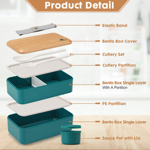 Sinnsally bento box sauce container included for dressings and dips