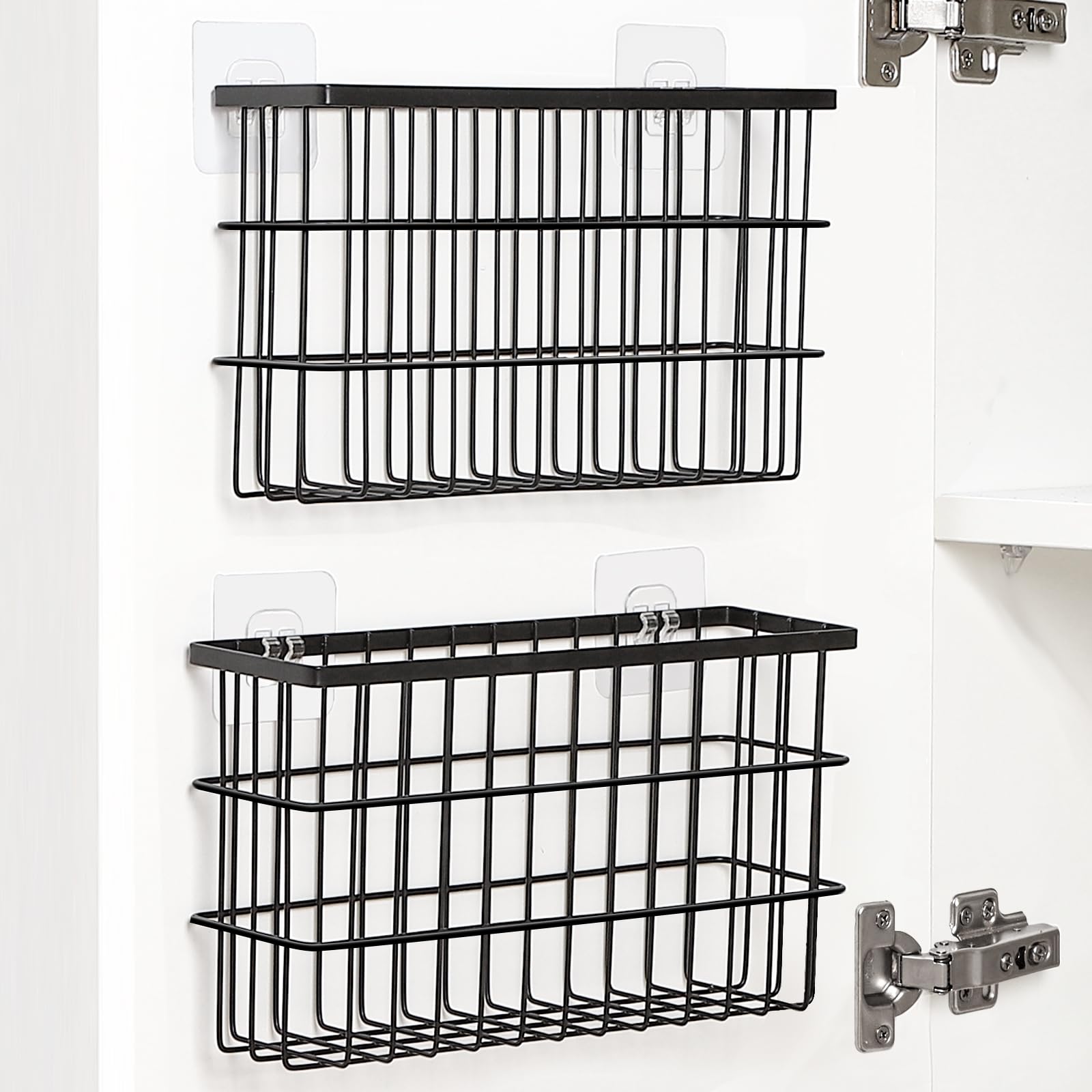 Sinnsally cabinet door organizer with lids keeps lids neatly organized and accessible.