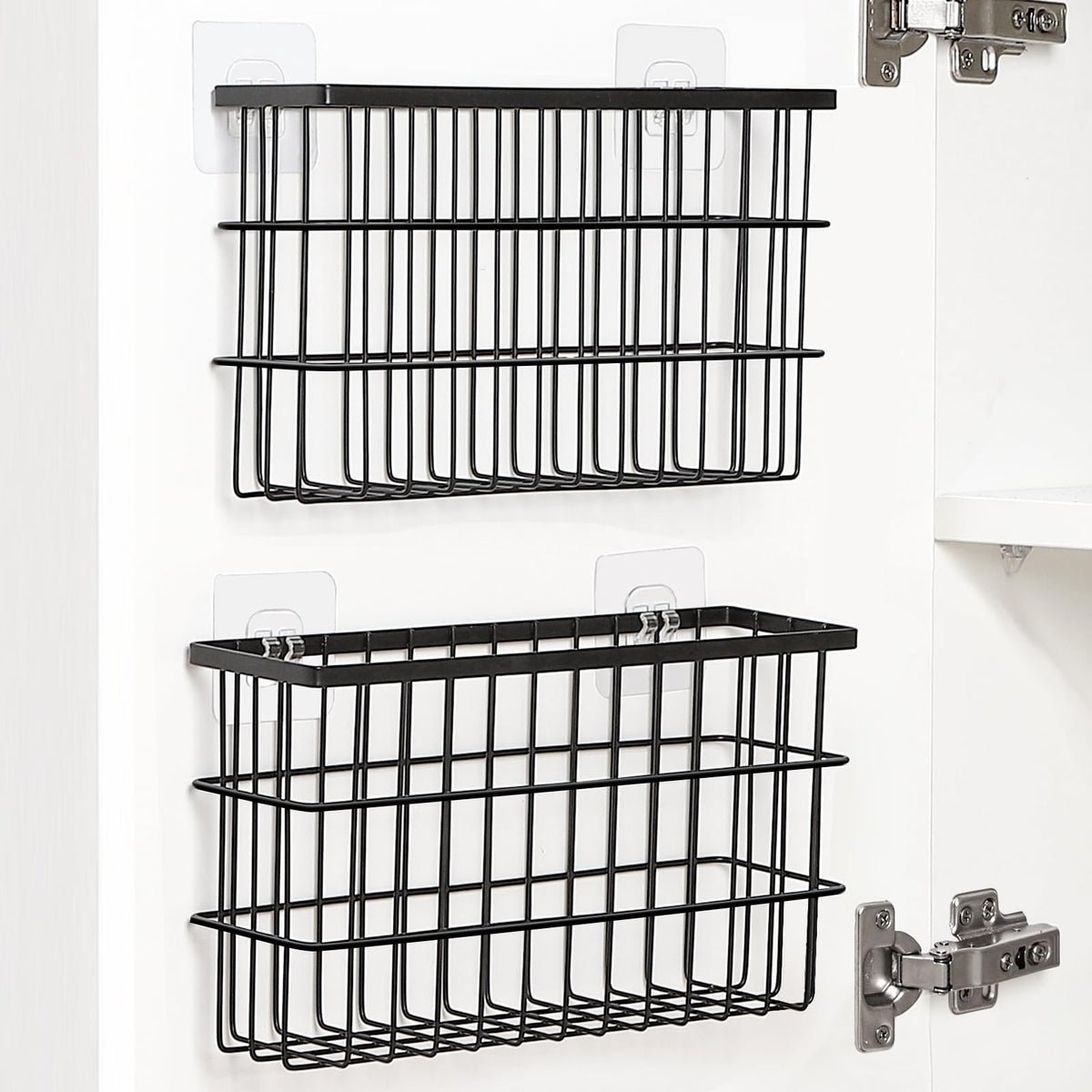 Sinnsally cabinet door organizer with lids keeps lids neatly organized and accessible.