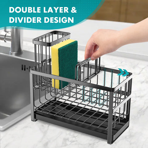 Sinnsally divider design keeps sponge, brushes, and soap neatly separated.