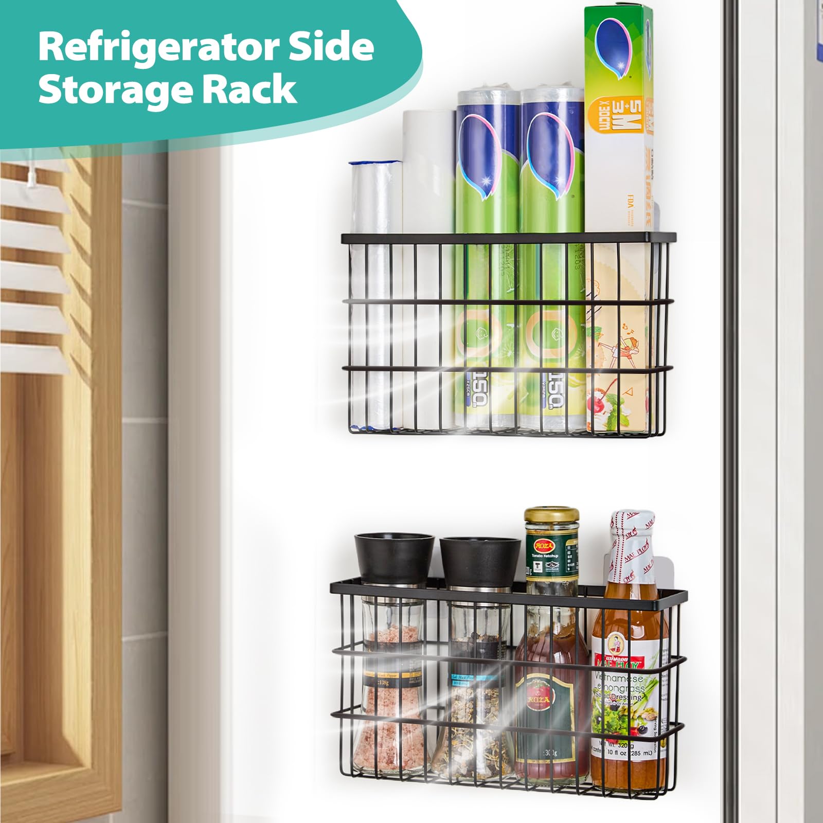 Sinnsally drawer space saver basket fits slim gaps in desks or vanities.