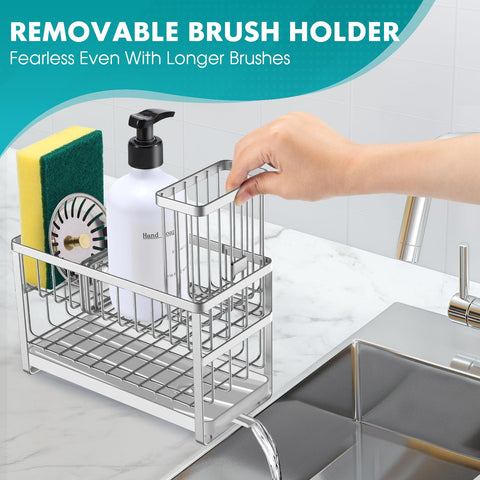 Sinnsally high brush holder stores brushes upright for quick drying.