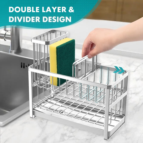 Sinnsally drip tray with concave center drains water away from items.