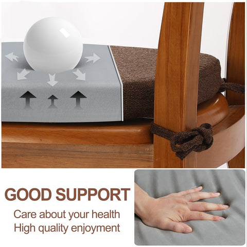 SINOSSO removable cover memory foam cushion showing easy cleaning feature