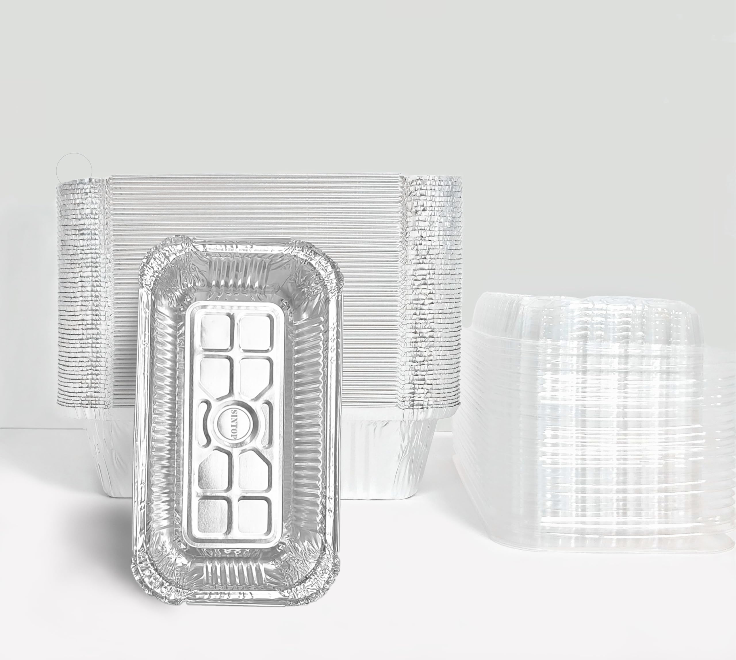 SINTOP 50-pack disposable loaf pans ideal for parties and catering