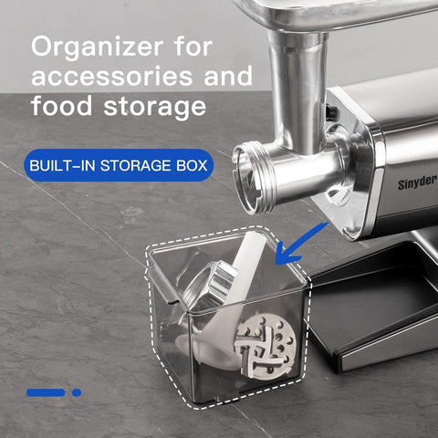 Kubbe kit and sausage tubes included with Sinyder grinder