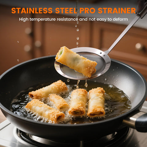 SIONLANG long-handle ergonomic skimmer protects hands from splashes