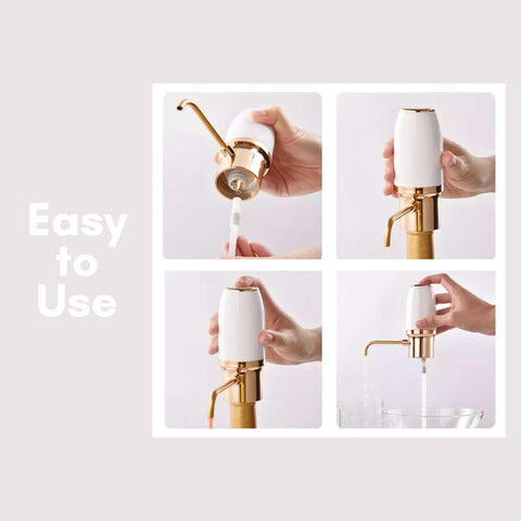 Sip & Shimmer charging base showing quick recharge for up to 35 bottles
