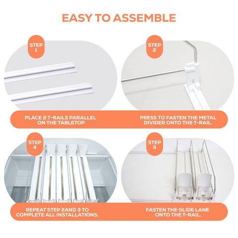 Sip Sort 25-cans capacity across five rows keeps beverages organized.