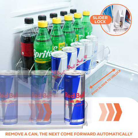 SIP SORT adjustable width adapts to different can and bottle sizes