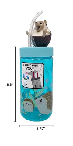 In-use travel moment with Sip With Me Hedgehog Trend Zoo bottle for families